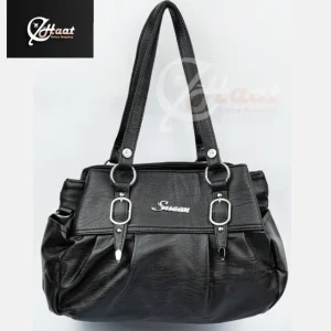 Black Ladies Hand Leather bag.