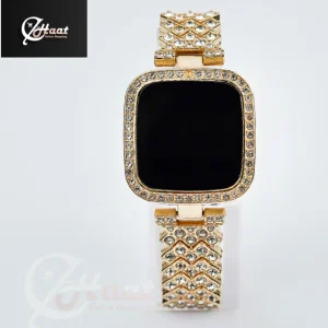 WATCH BRAND LADIES SMART GOLDEN WHITE STONE