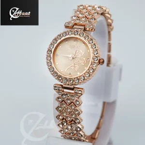 WATCH ROLEX BRAND LADIES GOLDEN WHITE STONE